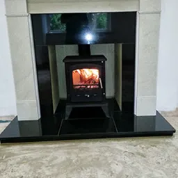 a fire place 19