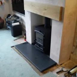 a fire place 9