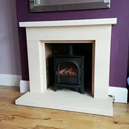 a fire place 6