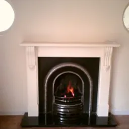 a fire place 14